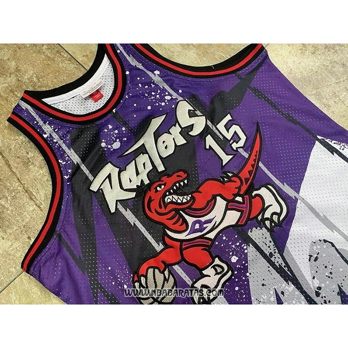 Camiseta Toronto Raptors Vince Carter #15 Mitchell & Ness 1998-99 Violeta